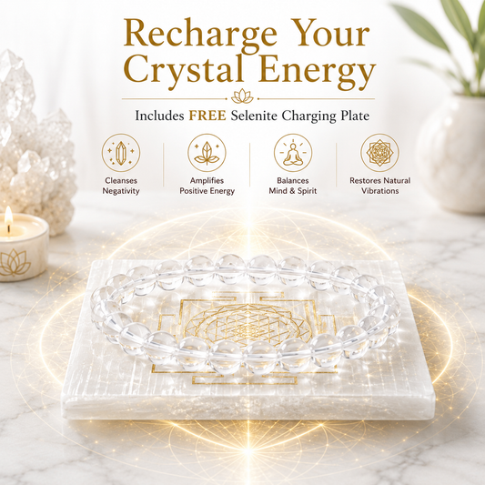 Premium Clear Crystal Quartz Bracelet | Natural Healing Crystal
