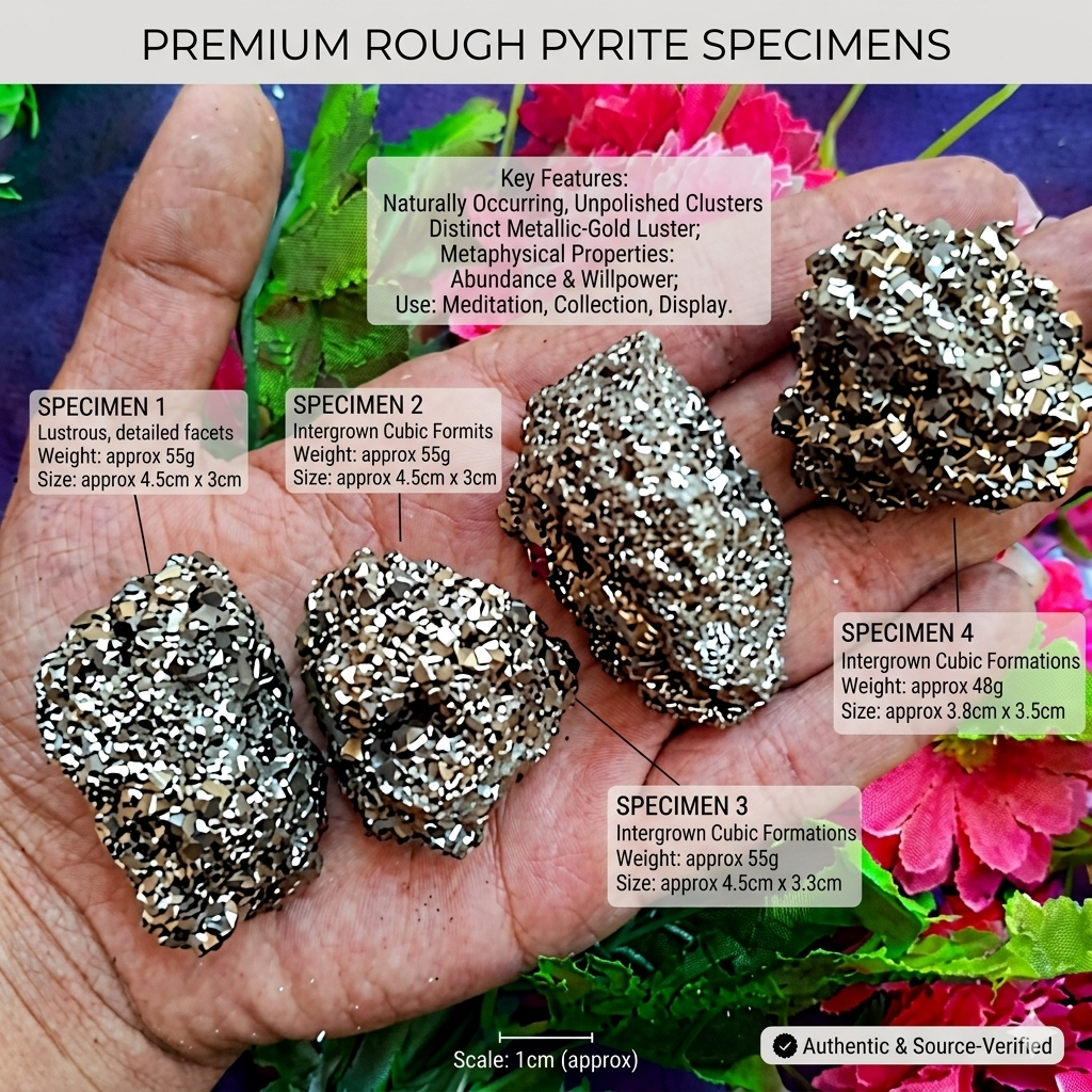 Natural Pyrite Cluster from Peru