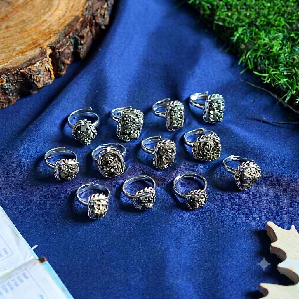Pyrite cluster ring