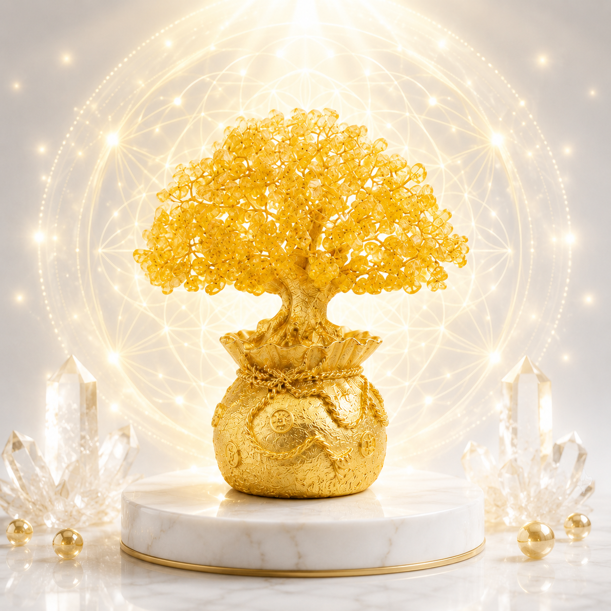 Luxury Feng Shui Money Tree Decor for Abundance & Success