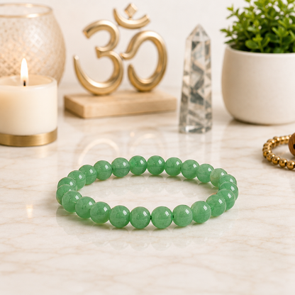Green Aventurine Bracelet for Luck, Prosperity & Positive Energy