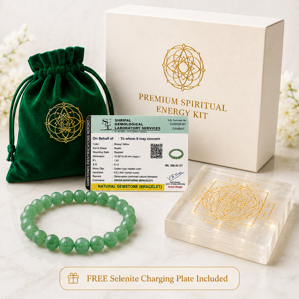 Green Aventurine Bracelet for Luck, Prosperity & Positive Energy