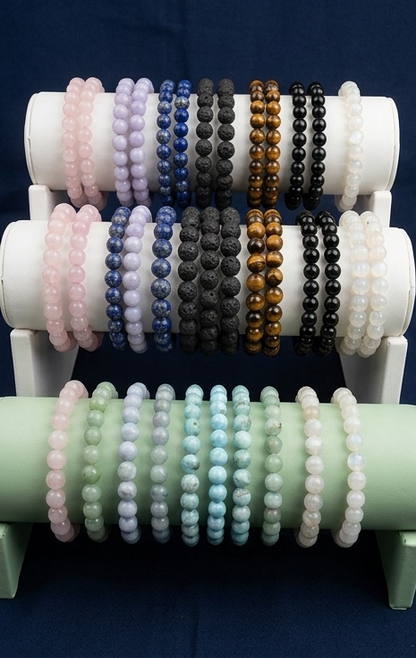 10mm round beads stretchable natural crystal bracelet.