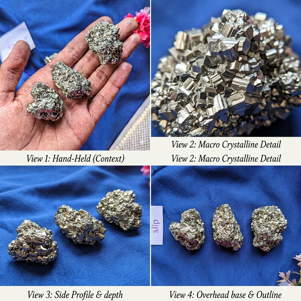 Natural Pyrite Cluster from Peru