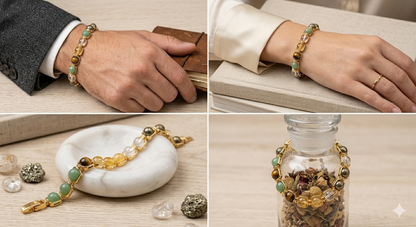 Metal crystal bracelets / kada [Golden]
