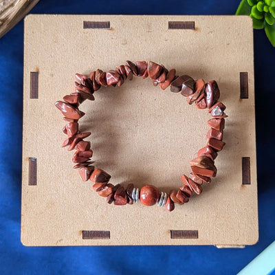 Chips Bracelet with center 8mm beads