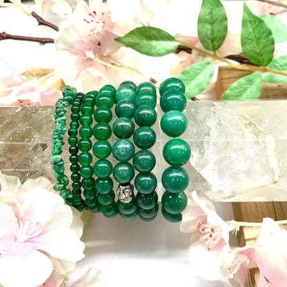 Dark Green Aventurine Bracelet (For Luck and Opportunities)
