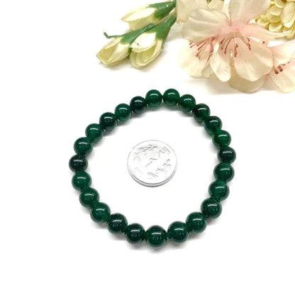 Dark Green Aventurine Bracelet (For Luck and Opportunities)