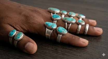Irani Firoza / turquoise adjustable ring