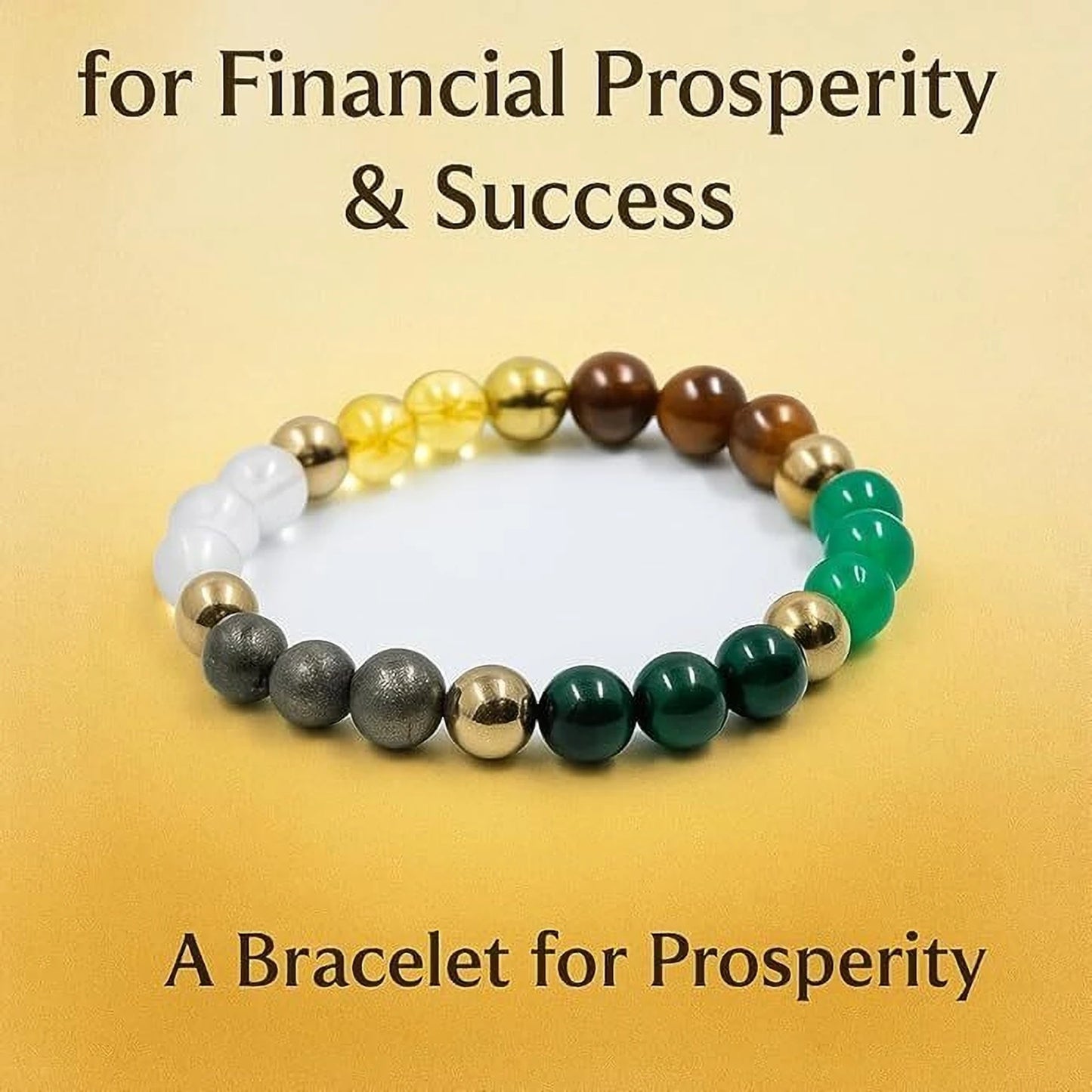 Money magnet bracelet with golden pyrite 1 bead