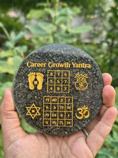 career growth yantra pyrite orgon plate.